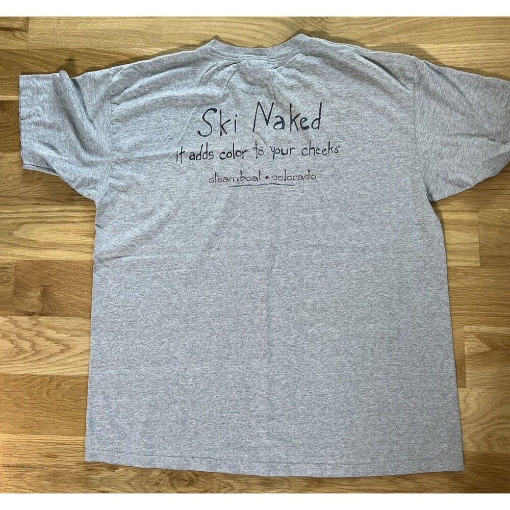 Steamboat Springs Colorado Ski Short Sleeve T-Shirt Heather Gray SZ 2X